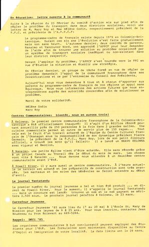   LE TRAIT D'UNION, 1985   , page 3