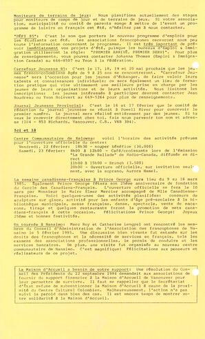   LE TRAIT D'UNION, 1985   , page 2