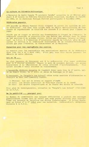   LE TRAIT D'UNION, 1985   , page 3