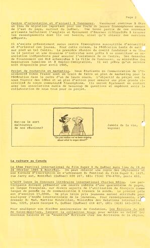   LE TRAIT D'UNION, 1985   , page 2