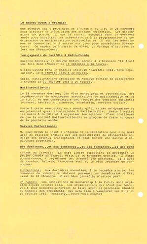   LE TRAIT D'UNION, 1984   , page 2