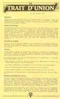 LE TRAIT D'UNION, 1984