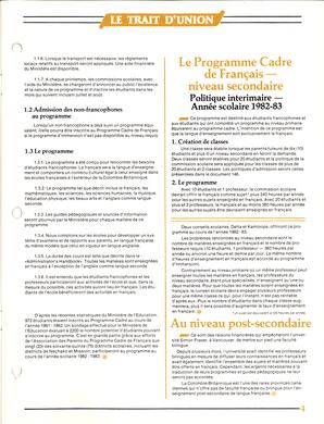   LE TRAIT D'UNION, 1982   , page 5