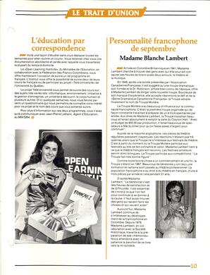   LE TRAIT D'UNION, 1982   , page 11