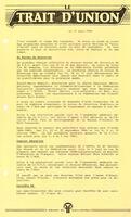 LE TRAIT D'UNION, 1984