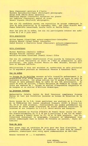   LE TRAIT D'UNION, 1984   , page 2