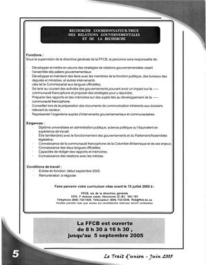   LE TRAIT D'UNION, 2005   , page 6