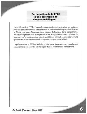   LE TRAIT D'UNION, 2005   , page 7