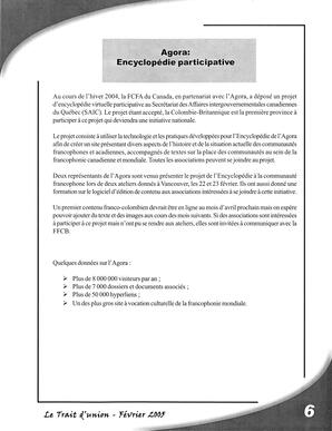   LE TRAIT D'UNION, 2005   , page 7