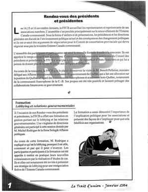   LE TRAIT D'UNION, 2004   , page 2