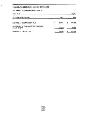   ÉTATS FINANCIERS - EN, 2016   , page 4