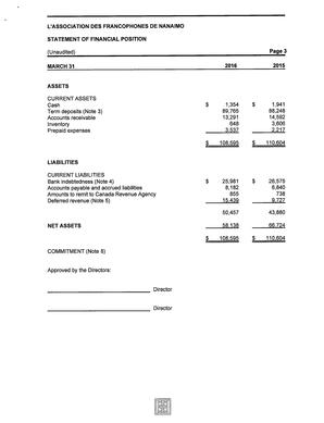   ÉTATS FINANCIERS - EN, 2016   , page 3
