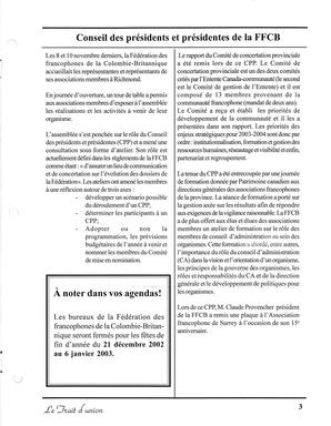   LE TRAIT D'UNION, 2002   , page 3
