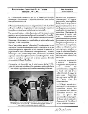   LE TRAIT D'UNION, 2002   , page 2