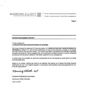   ÉTATS FINANCIERS - EN, 2016   , page 2