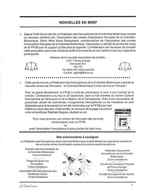   LE TRAIT D'UNION, 2001   , page 7