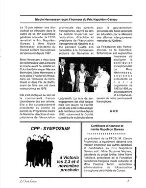   LE TRAIT D'UNION, 2001   , page 3