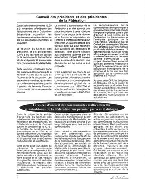   LE TRAIT D'UNION, 1999   , page 2