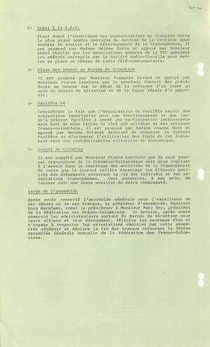   LE TRAIT D'UNION, 1984   , page 4