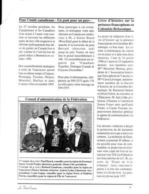   LE TRAIT D'UNION, 1996   , page 5