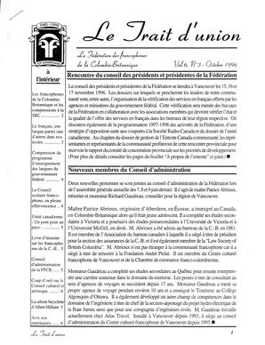   LE TRAIT D'UNION, 1996   , page 1