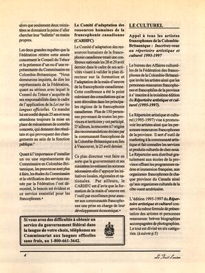   LE TRAIT D'UNION, 1995   , page 4