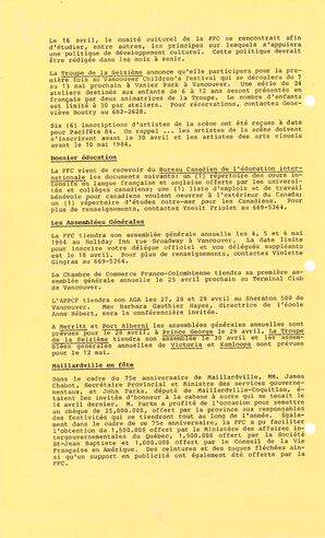   LE TRAIT D'UNION, 1984   , page 2