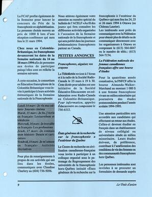   LE TRAIT D'UNION, 1994   , page 9