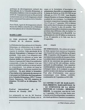   LE TRAIT D'UNION, 1994   , page 2