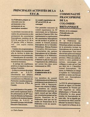   LE TRAIT D'UNION, 1994   , page 2