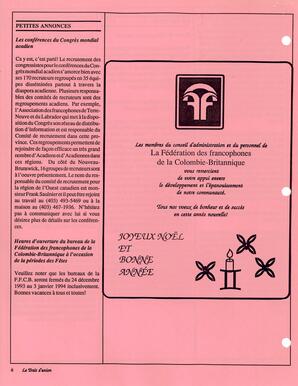   LE TRAIT D'UNION, 1993   , page 6