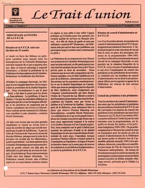   LE TRAIT D'UNION, 1993   , page 1