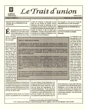   LE TRAIT D'UNION, 1993   , page 1