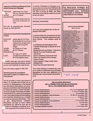   LE TRAIT D'UNION, 1993   , page 5