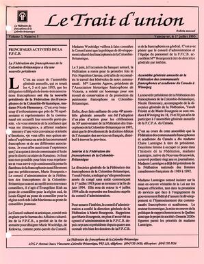   LE TRAIT D'UNION, 1993   , page 1