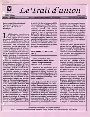   LE TRAIT D'UNION, 1993   , page 1