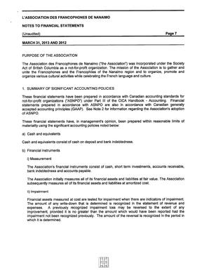   ÉTATS FINANCIERS - EN, 2013-2014   , page 7