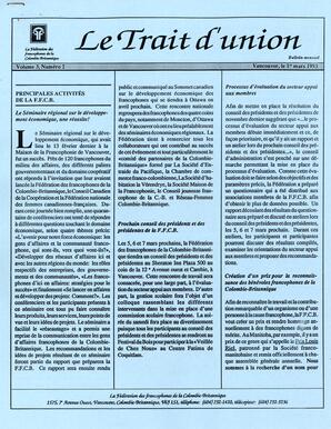   LE TRAIT D'UNION, 1993   , page 1