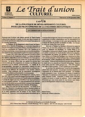   LE TRAIT D'UNION, 1992   , page 5