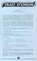 LE TRAIT D'UNION, 1984
