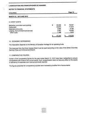   ÉTATS FINANCIERS - EN, 2013-2014   , page 12