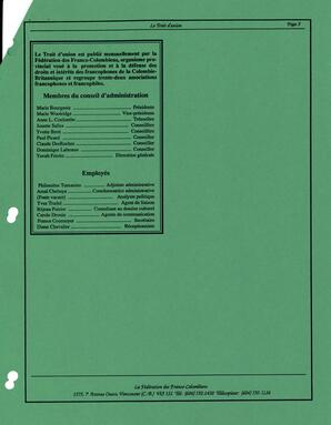   LE TRAIT D'UNION, 1991   , page 5