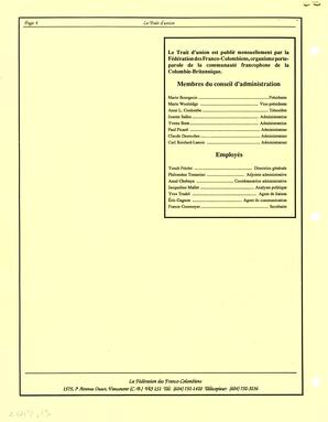   LE TRAIT D'UNION, 1991   , page 4