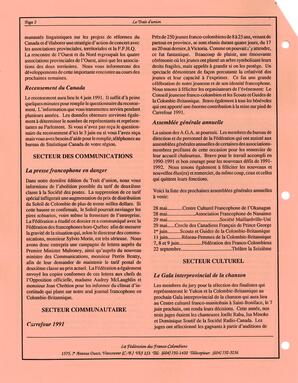   LE TRAIT D'UNION, 1991   , page 2
