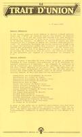 LE TRAIT D'UNION, 1984