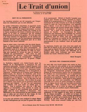  LE TRAIT D'UNION, 190   , page 1