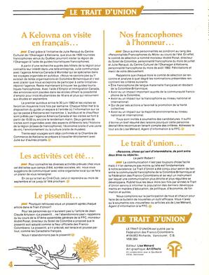   LE TRAIT D'UNION, 1982   , page 4