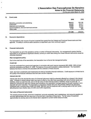   ÉTATS FINANCIERS - EN, 2009   , page 13
