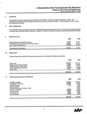  ÉTATS FINANCIERS - EN, 2009   , page 12