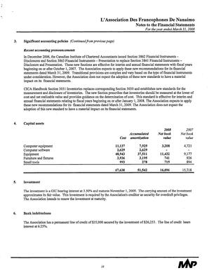   ÉTATS FINANCIERS - EN, 2008   , page 12
